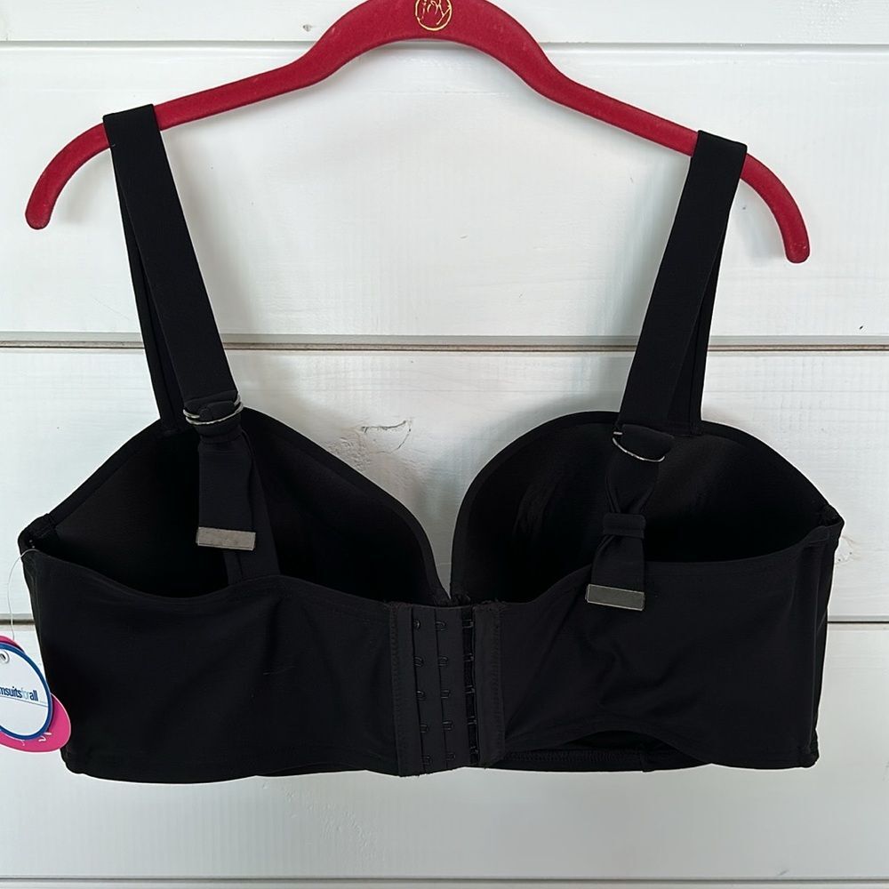 Swimsuits For All Underwire Balconette Bikini Top NEW Black Size 20 E/F - Picture 8 of 13